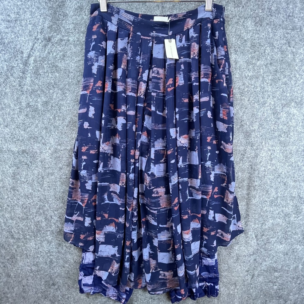 Anthropologie HD in Paris Skirted Waterfront Pants‎ Womens 6 Navy Flowy Boho